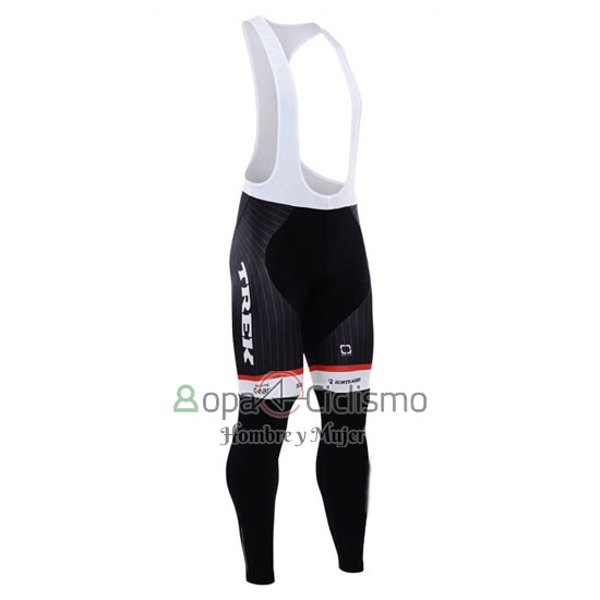 Trek Factory Racing Ropa Ciclismo Culotte Largo 2015 Mangas Largas Blanco y Negro